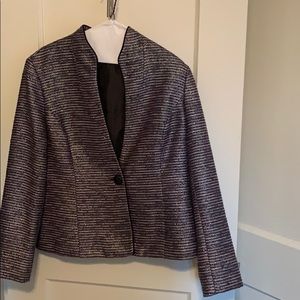 Waist length glitter purple blazer